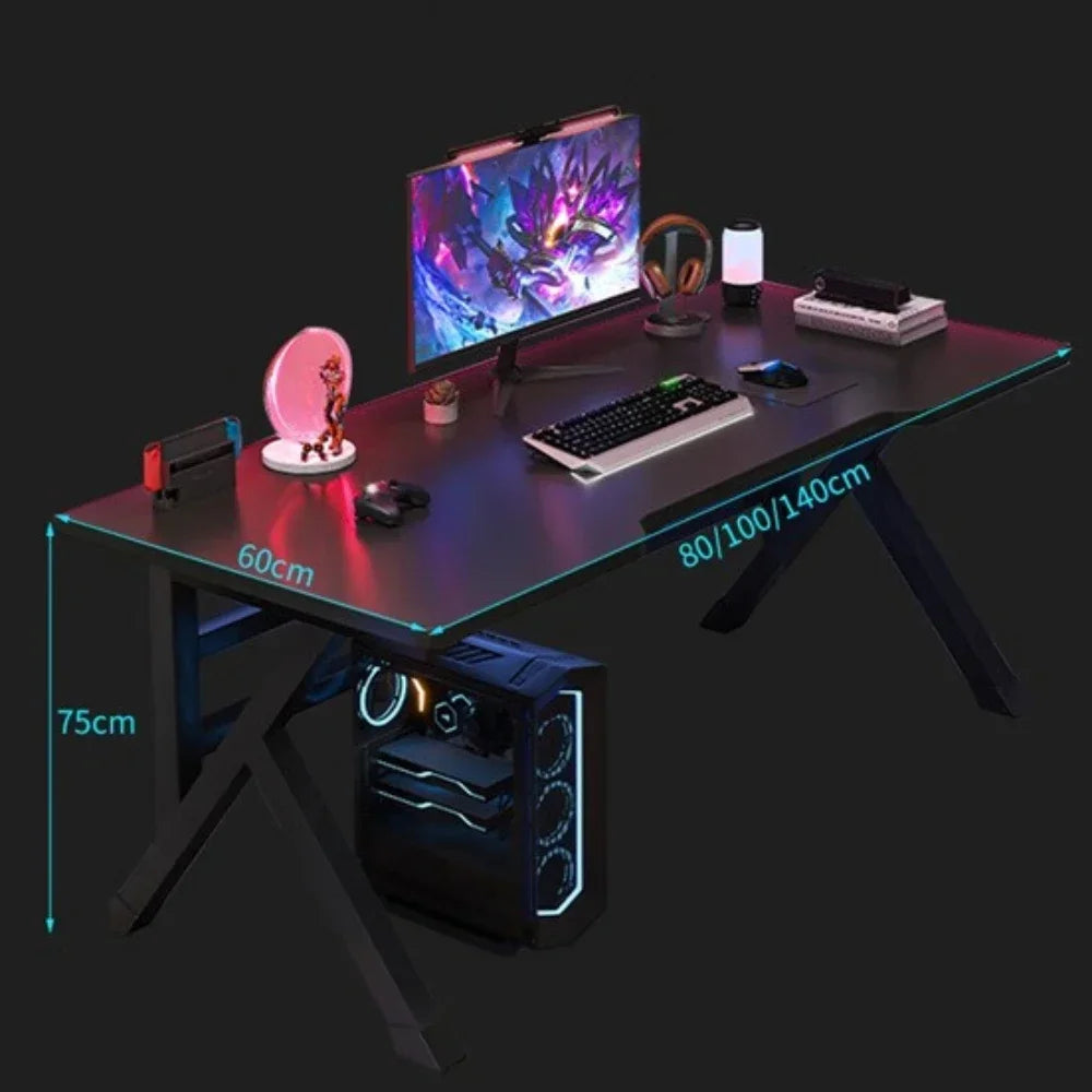 Ergonomic Gaming Table Desktop Computer Double Player Gaming Luxury and Stable Gaming Table Bedroom Writing and Learning Desk