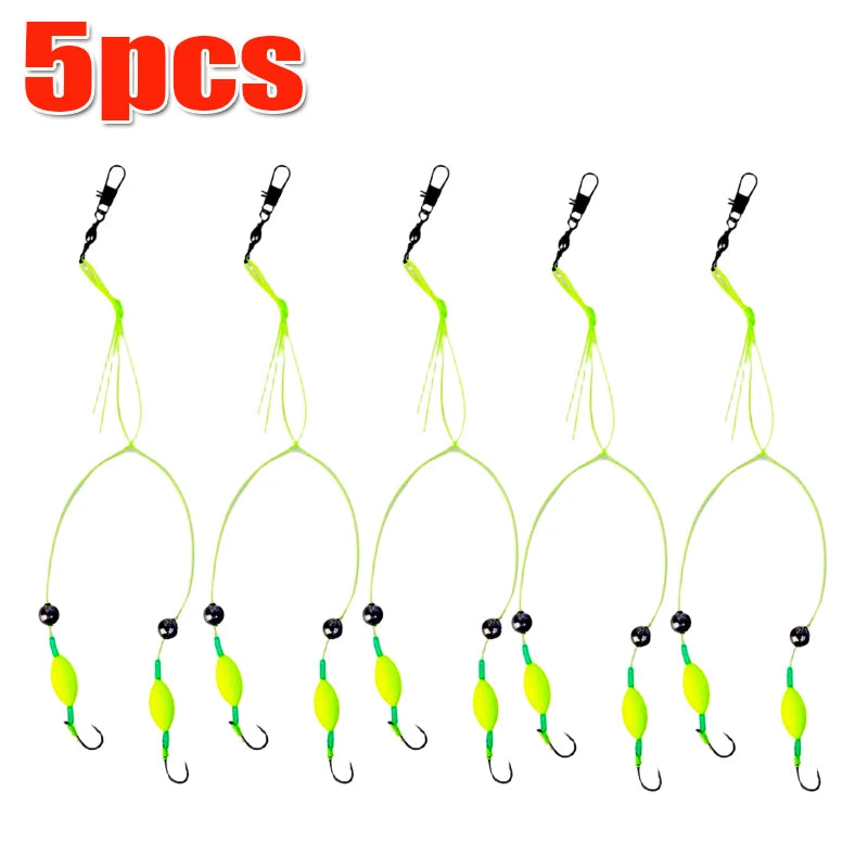 Double Hook Fishing Hair Rigs Hook Suspension Anti Bottom Carp Fishing Hook Equipment Ready Made Carp Rigs Fishing Lure