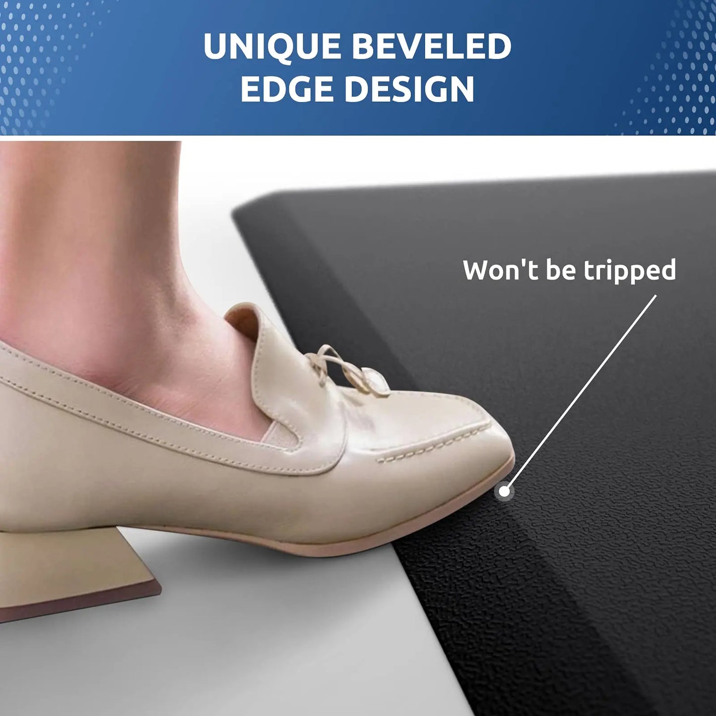 Kitchen Mat Cushioned Anti-Fatigue Rug,17.3"x 47.2",Thick Waterproof Non-Slip Kitchen Mats and Rugs Heavy Duty Ergonomic Comfort