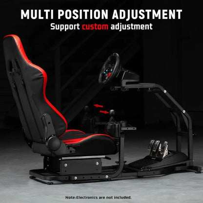 Popular - G29 Adjustable Gaming Sim Cockpit W/Red Seat Fits for Logitech G920 G923,Thrustmaster T300 Racing Steering Wheel Stand
