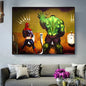 Bathroom Wall Art Decor Funny Superhero Hulk And Deadpool In The Toilet Poster Avenger Retro Canvas Painting Home Decor
