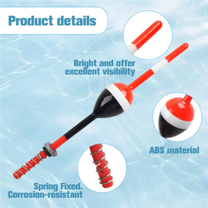 5Pcs Balsa Fishing Floats Bobbers Slip bobbers Rig for Crappie Panfish Spring Fishing floating Buoys Fixed bobber fishing tackle