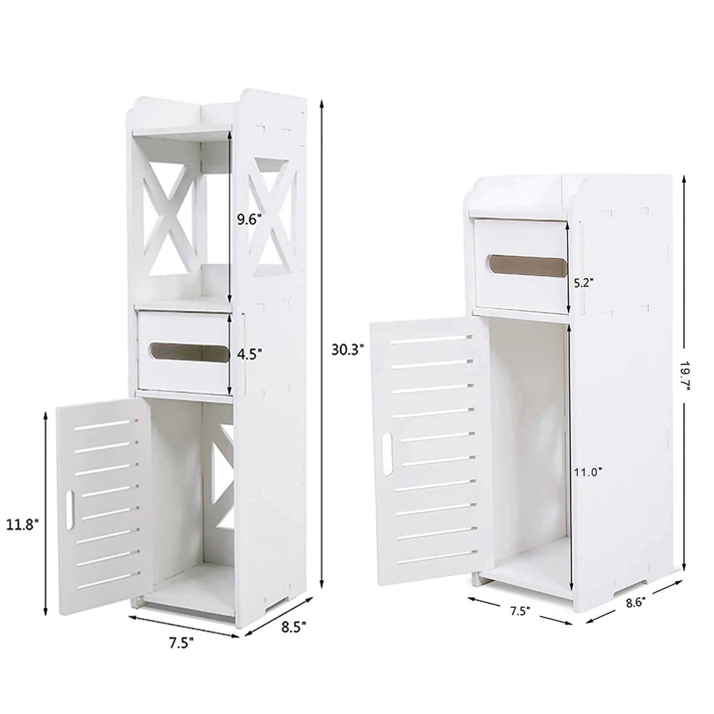 Bathroom Cabinet White Wooden Bathroom Cabinet Toilet Storage Shelf  Organizer Toilet Cabinet Wooden Bathroom Cabinet