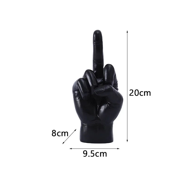 Home Decoration Desktop Living Room Entrances Trendy Play Resin Crafts Cute Middle Finger Ins Style Room Decor Hip Hop