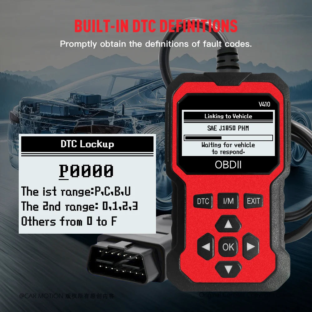 Enhanced Universal Obd Ii Scanner Car Engine Fault Code Reader Can Diagnostic Scan Tool, Read and Clear Error Codes for 1996