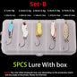 5pcs/lot Wobbler lures 3g/10g/15g Metal Vib Fishing Lure set Sinking Hard Metal VIB Sea Fishing Lures Artificial Pesca Bait