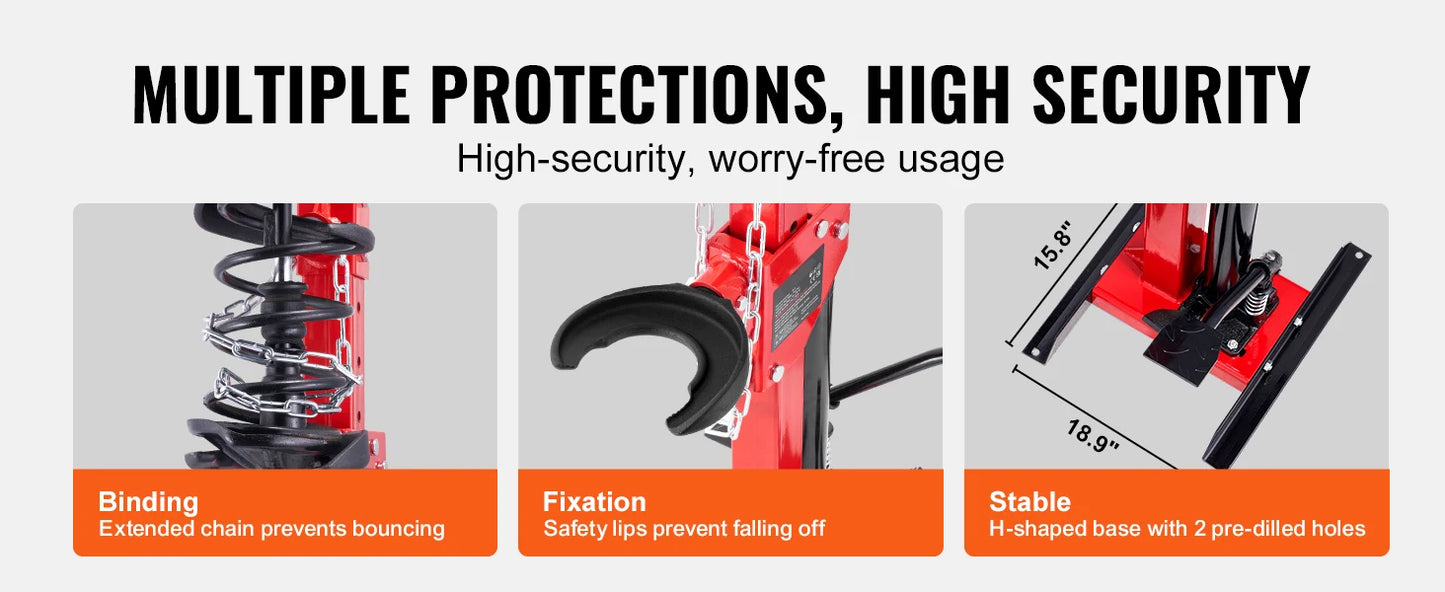 SucceBuy Strut Spring Compressor 4.5 Ton/9920 LBS Hydraulic Jack 1 Ton Rated Compression Force Auto Strut Coil Spring Compressor