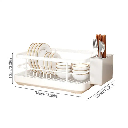 Kitchen Drying Rack Kitchen Dish Storage Rack Countertop Drain Rack  With Utensil Holder Drying Dish Rack Kitchen Supplies