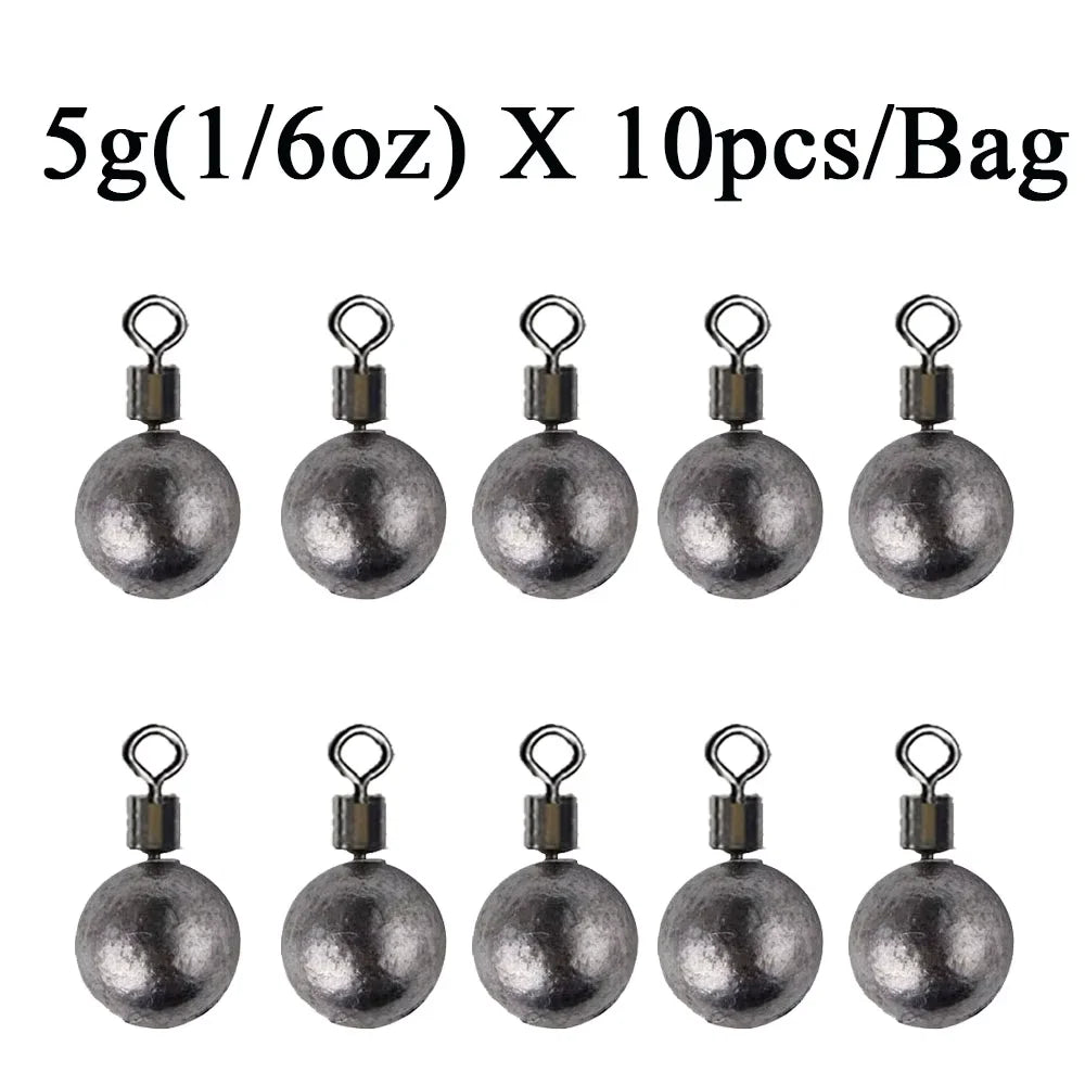10pcs/Lot Fishing Weights Sinkers 3.5g 5g 7g 10g 14g 20g Fishing Sinker Carp Fishing Tackle Accessories