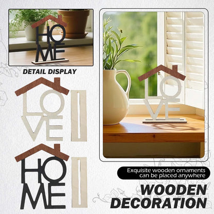 Words Signs For Home Decor Table Wooden Ornament Letter Signs Housewarming Gift Wedding Cabinet Bedroom Shelf Party Decor