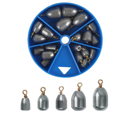 5pcs/10pcs Fishing Sinkers Drop Shot Fishing Sinker Weight Bass Swivel Fishing Shot Weight 4 7 10 14 20 28g 5pcs/10pcs