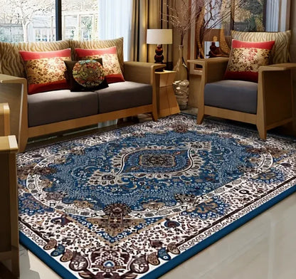 Living Room Retro Bohemian Anti Slip Area Mat Bedroom Baby Room Indoor Home Garden Mat Outdoor Garden Living Room Carpet Decor