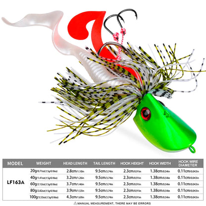 Jigging Head Bait 20g-100g Artificial Pike Fish Bait Bass Baits Blackfish Fishing Lure Wobbler Bladed Skirted Swim Saltwater Jig