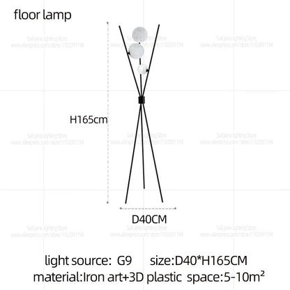 Ball Floor Lamp Living Room Lighting Designer Bedroom Sofa Environment Lamp Internet Celebrity Creative Floor Lamp Desktop Desk