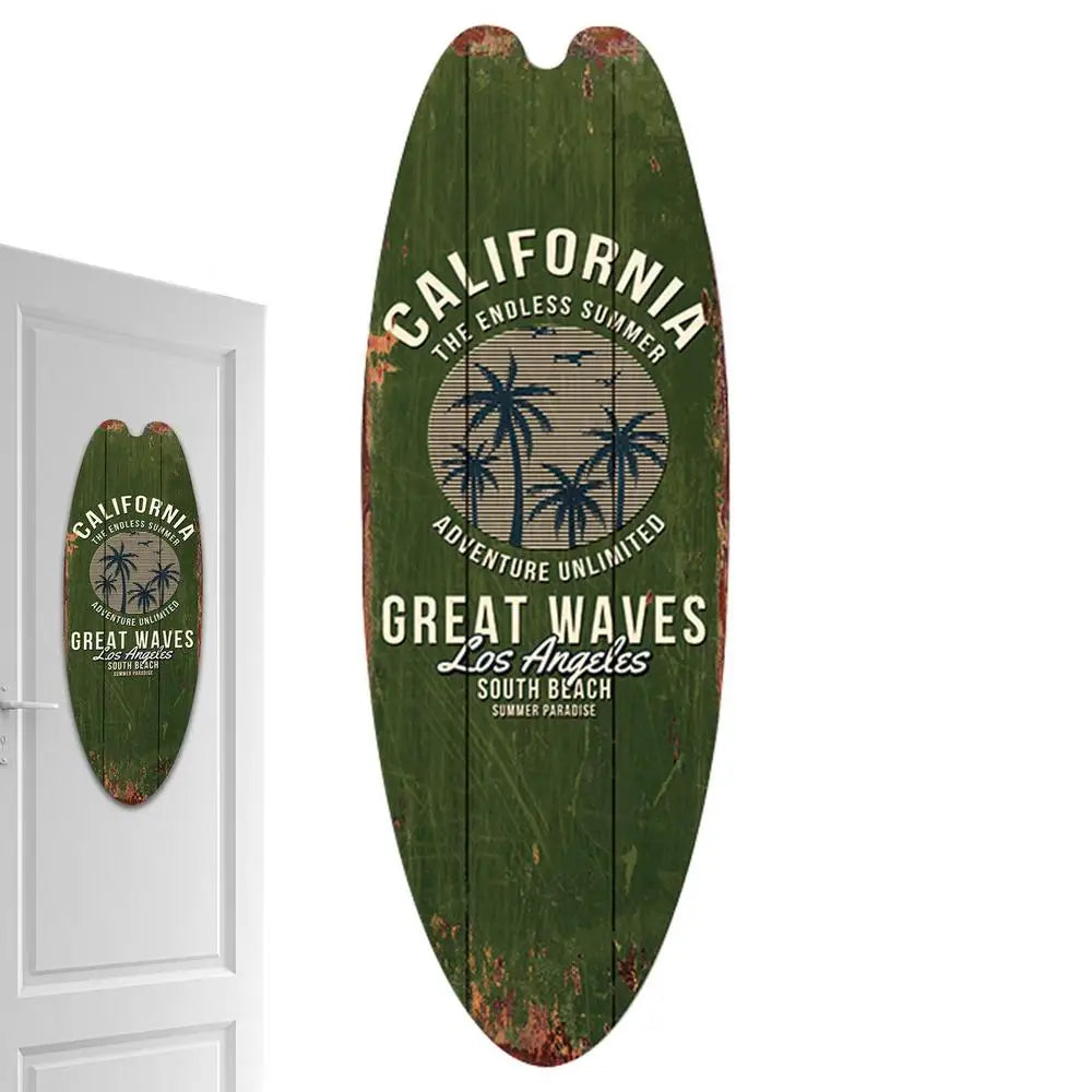 Wooden Surfboard Decor Home Wooden Surfboard Wall Sign Exquisite Appearance Wall Decoration For Home Decors Party Props And
