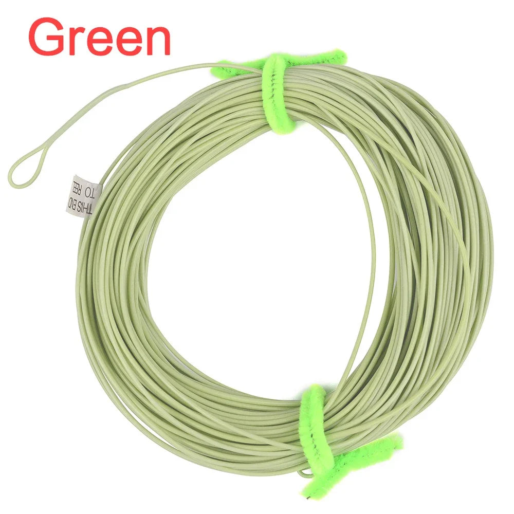 Fly Fishing Line 100FT/30.5M Weight Forward Floating Line 2 Loops 2F/3F/4F/5F/6F/7F/8F Fishing Line For Trout Fly Fishing Tackle