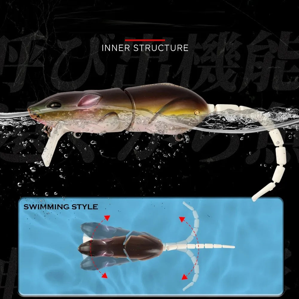 1PCS Swimbaits Mouse Lures Artificial Floating Surface 85mm/17g Wobblers Bionic Spro BBZ Rat Baits For Pike Fishing Pesca Bass