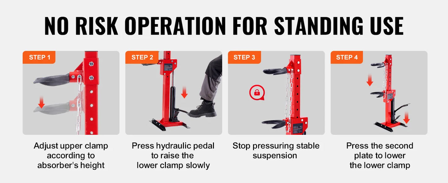 SucceBuy Strut Spring Compressor 4.5 Ton/9920 LBS Hydraulic Jack 1 Ton Rated Compression Force Auto Strut Coil Spring Compressor