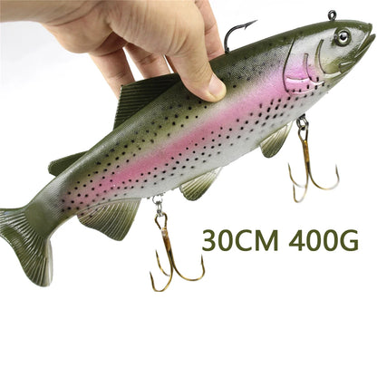 Artificial Wobblers Bait 20/30cm Big Size Sea Fishing Lure Soft Simulate Swimbait Crank Bait for Deep Sea Fish Pike Pesca Tackle