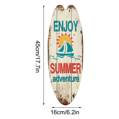 Wooden Surfboard Decor Home Wooden Surfboard Wall Sign Exquisite Appearance Wall Decoration For Home Decors Party Props And