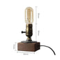 Table Lamp, Wooden Antique Copper Bedside Lamp British Classical Solid Lamp Decoration