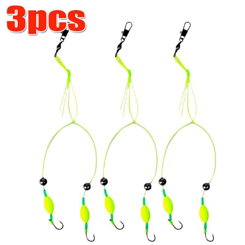 Double Hook Fishing Hair Rigs Hook Suspension Anti Bottom Carp Fishing Hook Equipment Ready Made Carp Rigs Fishing Lure