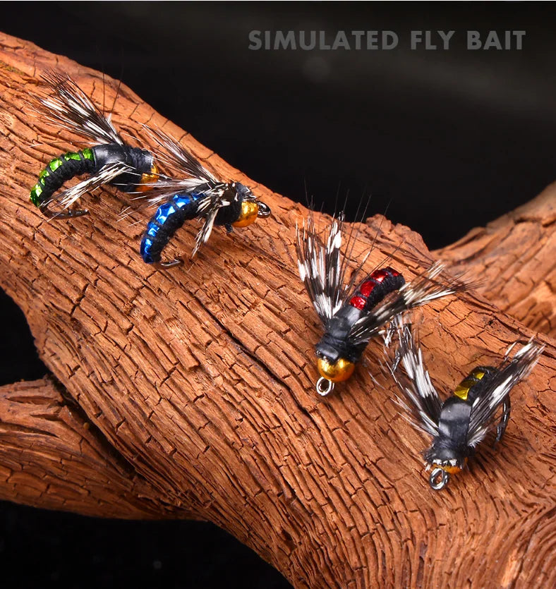 1pcs/5pcs/10pcs Sinking Wet Fly Fishing Lures Artificial Insects Hook Mosquito Micro Fly Flies Bait Bass Trout Lures Tackle