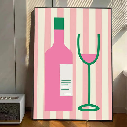 Kitchen Cocktail Minimalism Abstract Poster Stickers Art Wall Murals Decor Game Room Decor Gifts Kawaii HD Painting Cat Cars