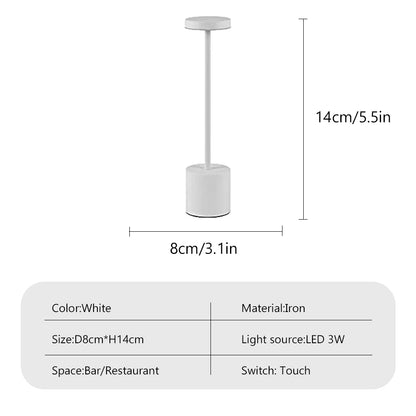Modern LED Table Lamp Touch Tricolour For Living Room Bedroom Study Room Restaurant Hotel Desktop Decorative Lighting Fixtures