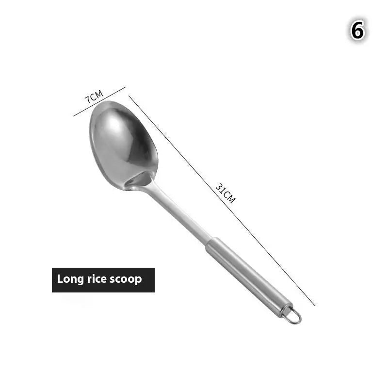 Kitchen Cookware Cooking Utensils Stainless Steel Shovel Soup Spoon Turner Utensils Dinnerware Cooking Tool Kitchen Gadgets