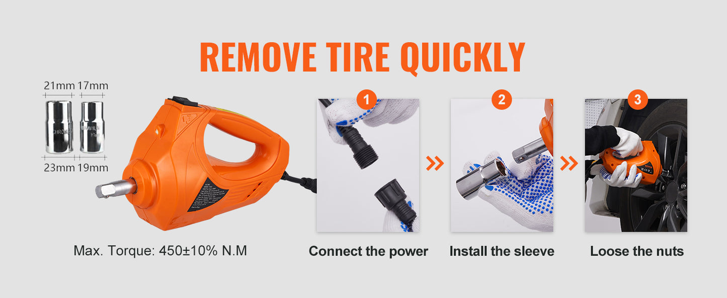 SucceBuy Electric Car Jack 3T Scissor Jack with Electric Impact Wrench 12V Portable Car Jack Lifting for SUV Truck Tire Change