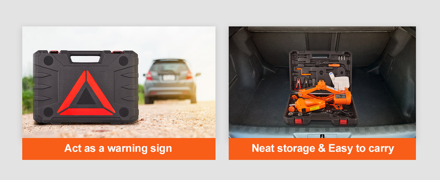 SucceBuy Electric Car Jack 3T Scissor Jack with Electric Impact Wrench 12V Portable Car Jack Lifting for SUV Truck Tire Change