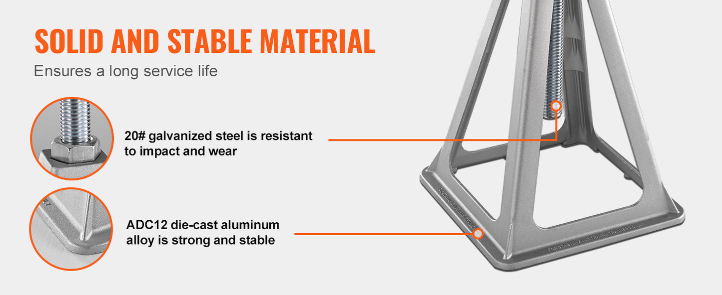SucceBuy 4 Pack RV Stabilizer Jack 6000 Lbs Aluminum RV Leveling Jack Stack Jacks for RV Travel Trailer Camper Single Screw Jack