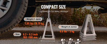 SucceBuy 4 Pack RV Stabilizer Jack 6000 Lbs Aluminum RV Leveling Jack Stack Jacks for RV Travel Trailer Camper Single Screw Jack